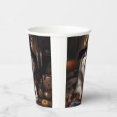 Gobelets En Papier Alaskan Malamute Citrouilles Halloween effrayant (Droite)