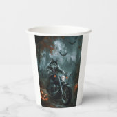 Gobelets En Papier Alaskan Malamute équitation moto Halloween effraya (Verso)