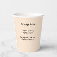 Alerte d'allergie alimentaire ajouter le nom du te