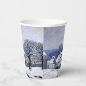 Gobelets En Papier Alfred Sisley - Place Chenil à Marly, Effet Neige (Droite)