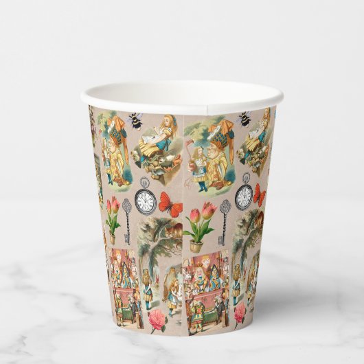 Gobelets En Papier Alice à Wonderland Cheshire Cat Characters (Droite)