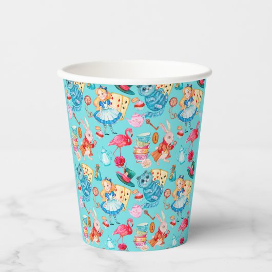 Gobelets En Papier alice au pays des merveilles (Recto)