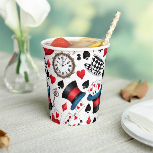 Gobelets En Papier Alice au pays des merveilles Motif