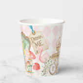 Gobelets En Papier Alice Aventures dans Woderland Anniversaire Tea Pa (Verso)