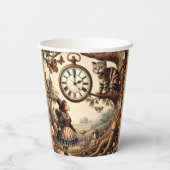 Gobelets En Papier Alice & Cheshire Cat: Whimsical Wonderland Fantasy (Verso)
