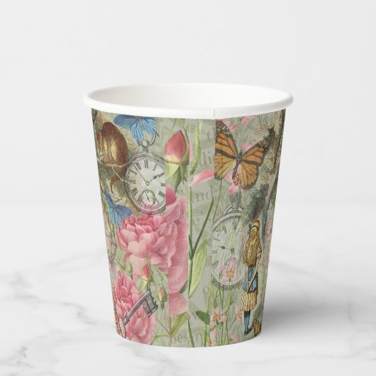 Gobelets En Papier Alice Cheshire Chat Wonderland Tree Garden (Droite)