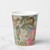 Gobelets En Papier Alice Cheshire Chat Wonderland Tree Garden (Recto)