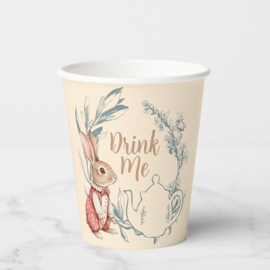 Gobelets En Papier Alice in Wonderland Tea Drink Me (Recto)
