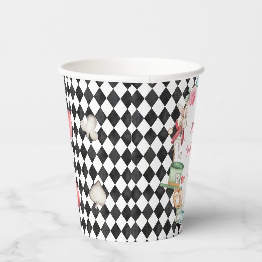 Gobelets En Papier Alice Onederland Mad Tea Party Fille premier anniv (Droite)