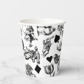 Gobelets En Papier Alice White Rabbit Wonderland Classic (Verso)