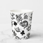 Gobelets En Papier Alice White Rabbit Wonderland Classic (Gauche)