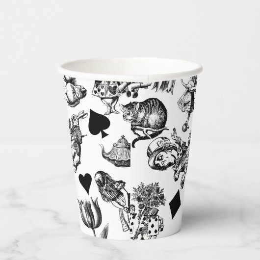 Gobelets En Papier Alice White Rabbit Wonderland Classic (Droite)