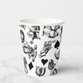 Gobelets En Papier Alice White Rabbit Wonderland Classic (Recto)
