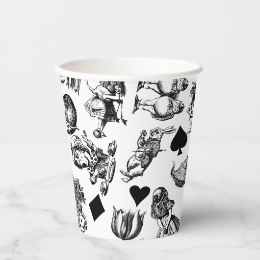 Gobelets En Papier Alice White Rabbit Wonderland Classic (Recto)