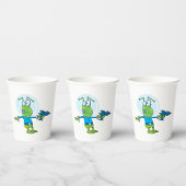 Gobelets En Papier Alien drôle avec Ray Gun Sci-Fi Space Invader