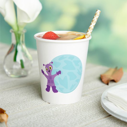 Gobelets En Papier Alien pourpre