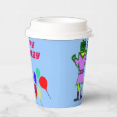 Gobelets En Papier Alien Robot Girl Birthday Balloons (Droite)