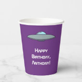Gobelets En Papier Alien spatial avec Balloons Planet Anniversaire (Verso)