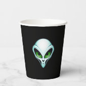 Gobelets En Papier Alien UFO Abduction espace fête d'anniversaire (Verso)