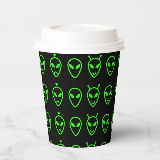 Gobelets En Papier Aliens de Neon Green (Gauche)