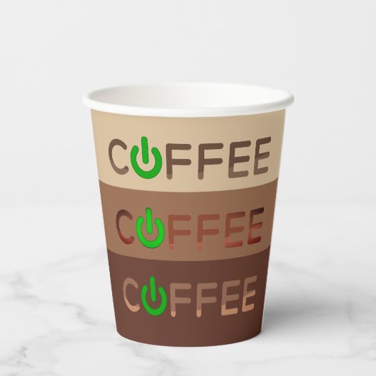 Gobelets En Papier Alimentation café (verte) (Verso)