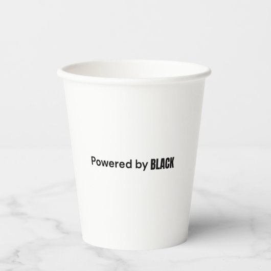 Gobelets En Papier Alimenté par Black Paper Cup (Recto)