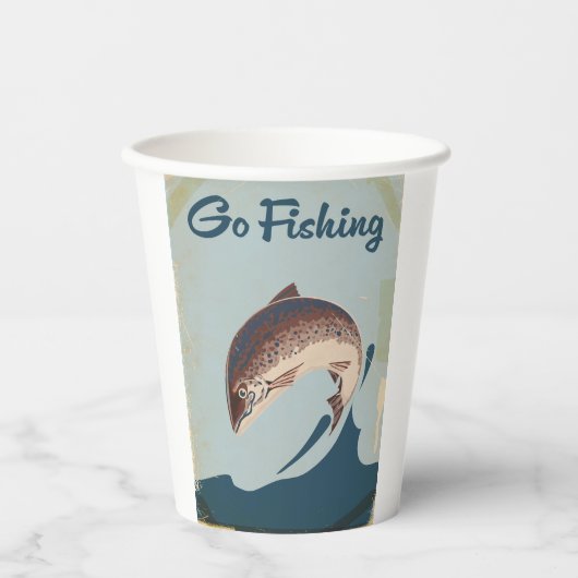 Gobelets En Papier Aller à la pêche (Recto)