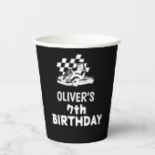 Gobelets En Papier Allez karting, course voiture garçon anniversaire (Recto)