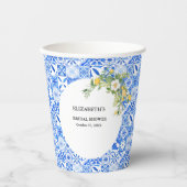 Gobelets En Papier ALmafie Coast Méditerranéen Lemon Tiles Mariage (Recto)