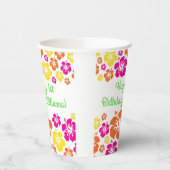 Gobelets En Papier Aloha Cute Hawaiian Kids 1er anniversaire fête (Gauche)