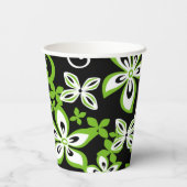 GOBELETS EN PAPIER ALOHA HAWAII (NOIR/LIME) (Verso)