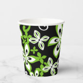 GOBELETS EN PAPIER ALOHA HAWAII (NOIR/LIME) (Recto)