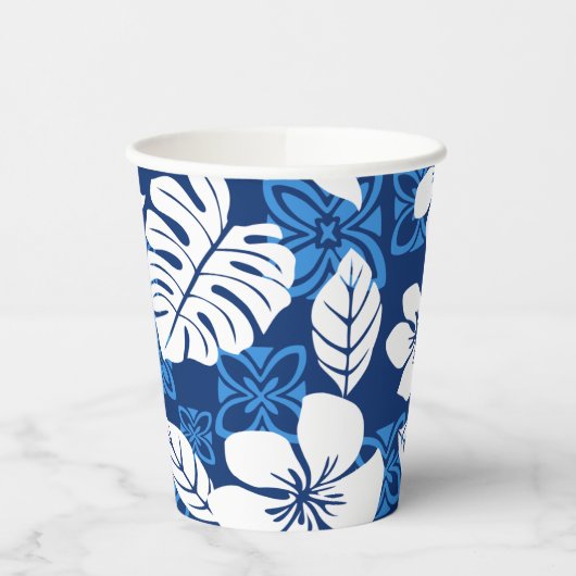 GOBELETS EN PAPIER ALOHA VENDREDI (BLEU) (Gauche)