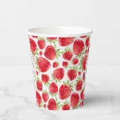 Gobelets En Papier Alors Berry Sweet Strawberry Motif Anniversaire (Gauche)