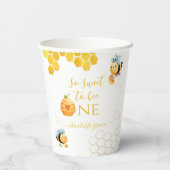 Gobelets En Papier Alors Doux D'Être Une Abeille Anniversaire (Verso)