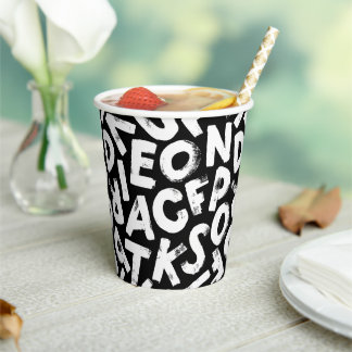 Gobelets En Papier Alphabet
