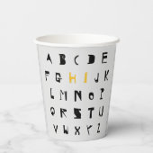 Gobelets En Papier Alphabet Hi Retour à l'école Introduction (Verso)