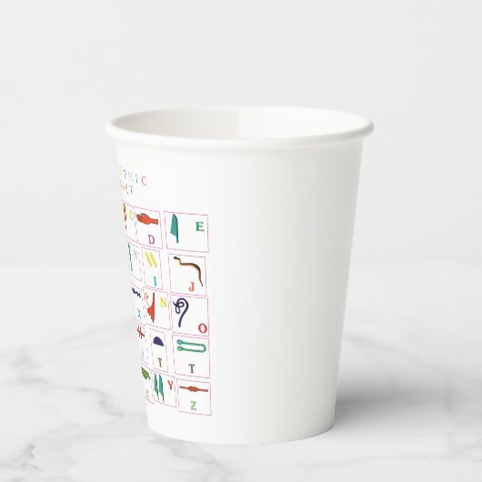 Gobelets En Papier Alphabet Hiéroglyphique (Gauche)