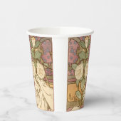 Gobelets En Papier Alphonse Mucha Elegant Art Nouveau Stars Camellia  (Gauche)