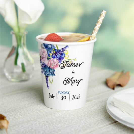 Gobelets En Papier Amant bleu (Insitu)