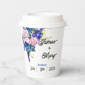 Gobelets En Papier Amant bleu (Verso)