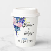 Gobelets En Papier Amant bleu (Recto)