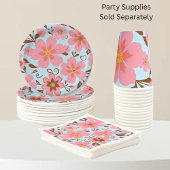 Gobelets En Papier Ambiance florale rose - Fleurs Pastel Vibes-Retro