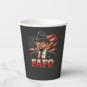 Gobelets En Papier Américain Donald Trump FAFO USA Drapeau patriotiqu