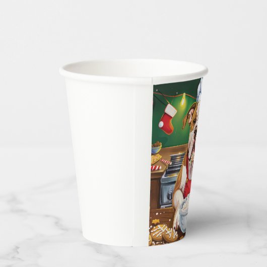 Gobelets En Papier American Bulldog Holiday Baking : Noël festif (Droite)