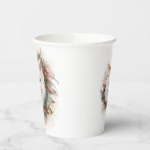 Gobelets En Papier American Eskimo Christmas Wreath Festive Pup (Gauche)