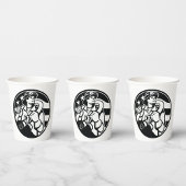 Gobelets En Papier American Firefighter Hero Gras Noir Et Blanc