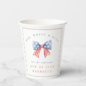 Gobelets En Papier American Flag Bow Juillet 4 Barbecue Sophisticé (Recto)
