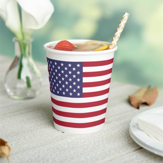Gobelets En Papier American Flag, Flag of United States (Insitu)