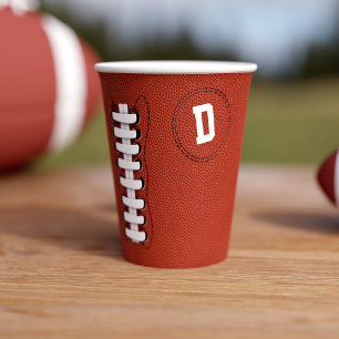 Gobelets En Papier American Football Monogram Sports Party